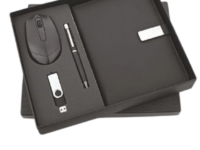 Black 4 in 1 Corporate Mouse Gift Set with Diary